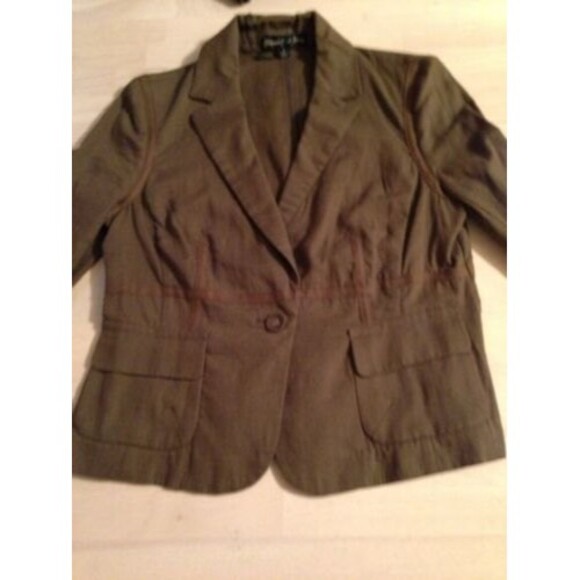 Elizabeth & James Women's Blazer Olive Green Cotton Blazer Size 4 Nwt $379 - Picture 11 of 11